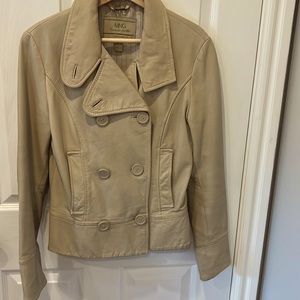 Mango Genuine leather jacket